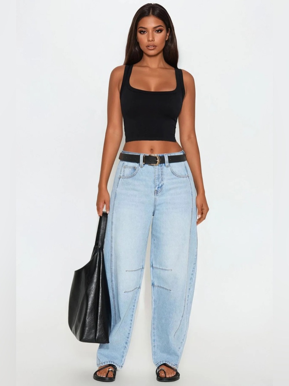 Montebello Barrel Leg Jean - Light Wash